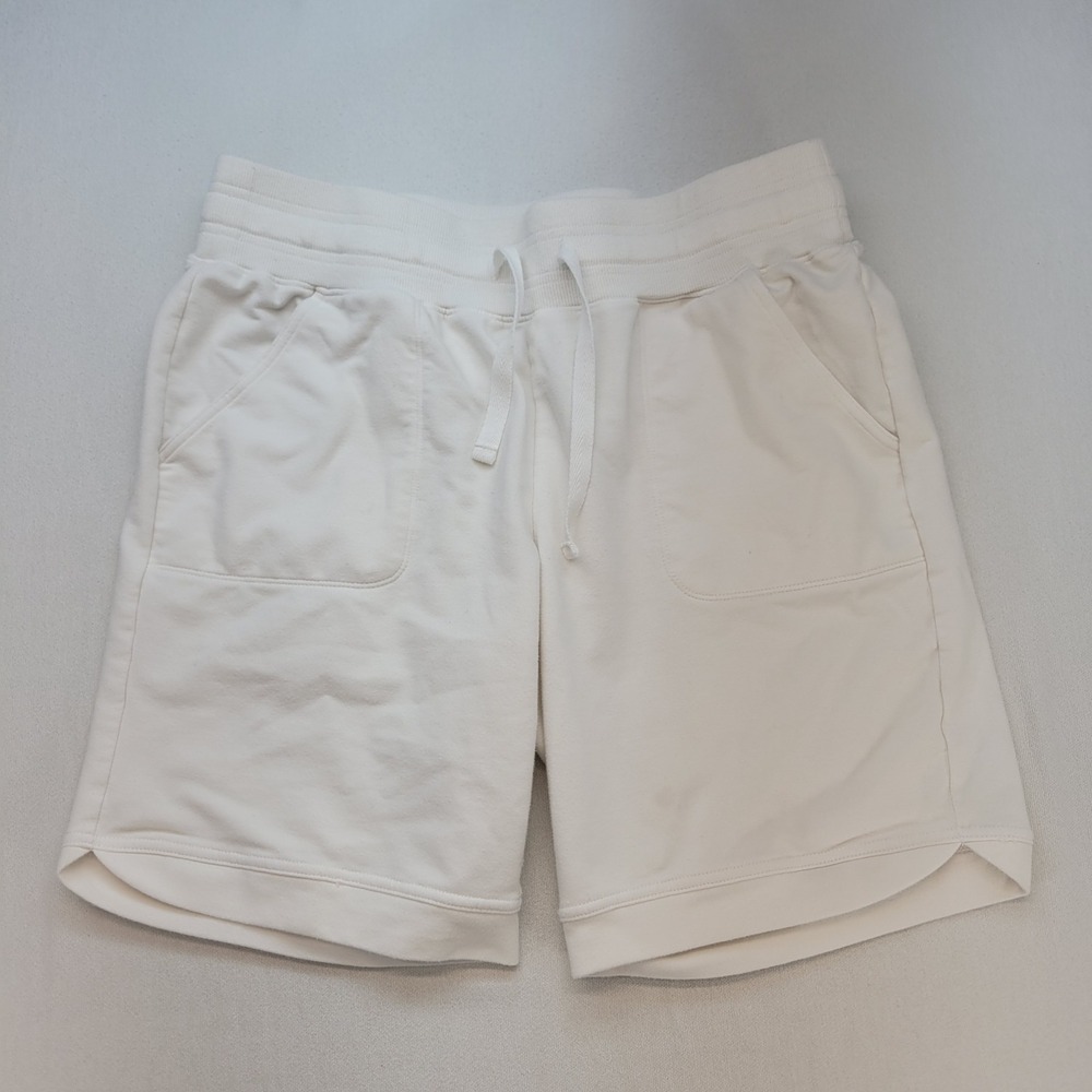 St. Johns Bay Bermuda Shorts Womens Medium White French Terry Drawstring